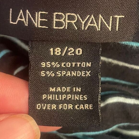 Lane Bryant Chevron Striped Tie Top Sz 18-20 - Picture 11 of 12